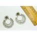 925 sterling silver Hoop Bali earring Tribal design Jewelry Pearl Stone